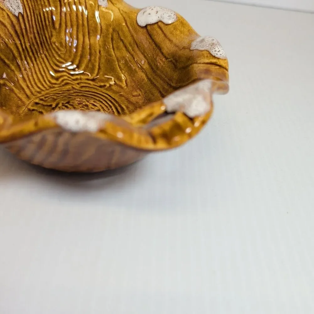 MCM California Pottery Dip Dish Faux Bois B412 - Excellent Condition